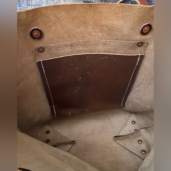 KMM& Co. Brown Leather Tote Bag. - Picture 10 of 14